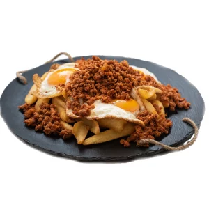 HUEVOS ROTOS CHORIZO CIERVO