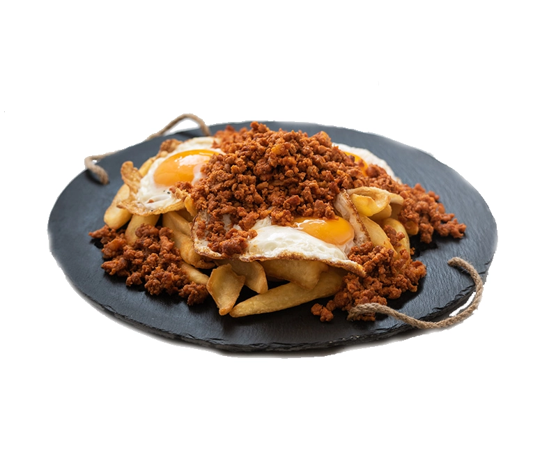 HUEVOS ROTOS CHORIZO CIERVO