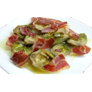 ALCACHOFAS CASERAS CON JAMON